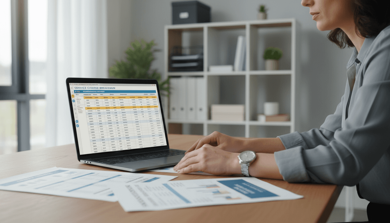 Property manager reviewing transparent financial reports